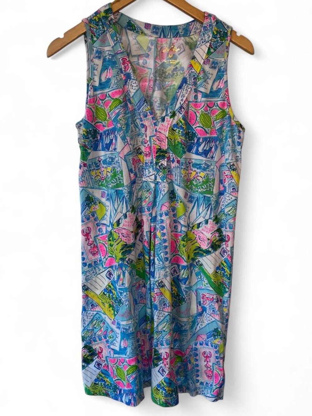 Lilly Pulitzer Amina Wish You Were Here  Dress Size Medium